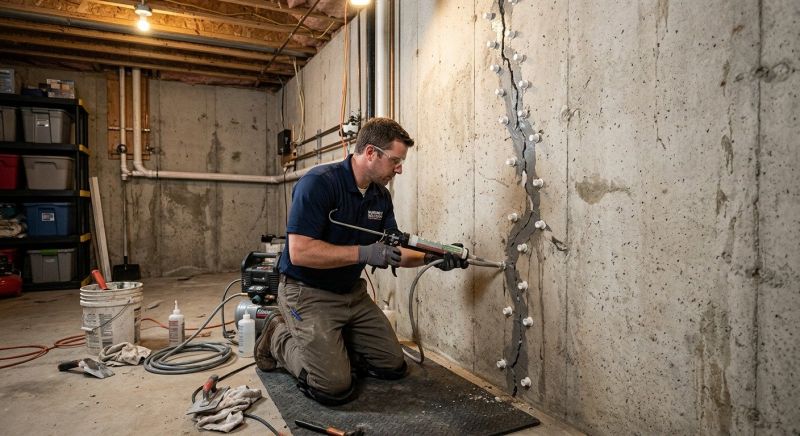 Basement Crack Repair in Parke County, IN