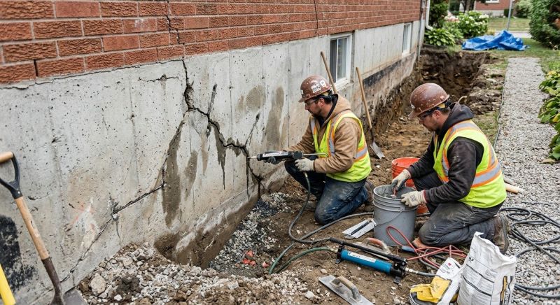 Cracked Foundation Repair in Parke County, IN