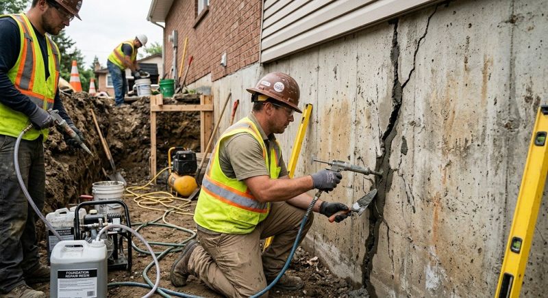 Cracked Foundation Repair in Terre Haute, IN