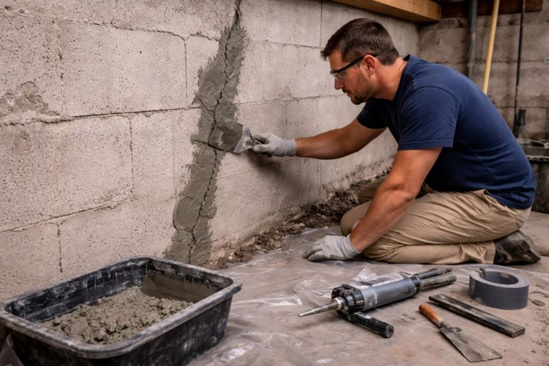 Foundation Crack Repair in Clay County, IN