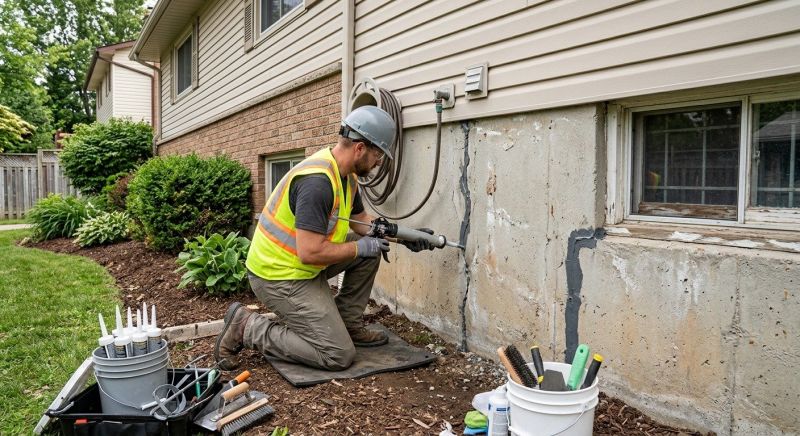 Foundation Crack Sealing in Parke County, IN