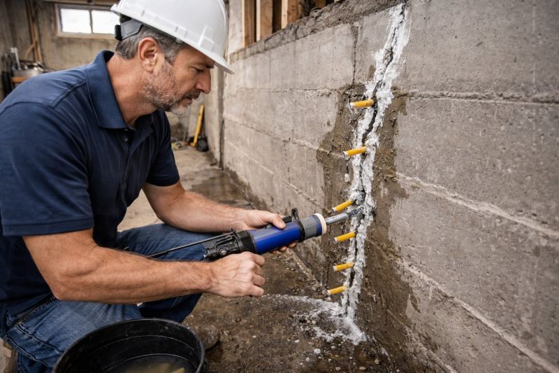 Foundation Crack Sealing in Parke County, IN