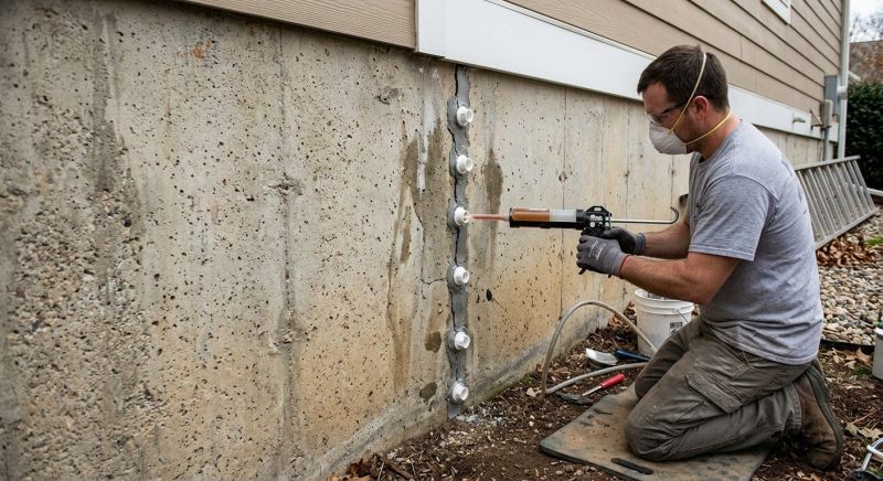 Foundation Crack Sealing in Parke County, IN