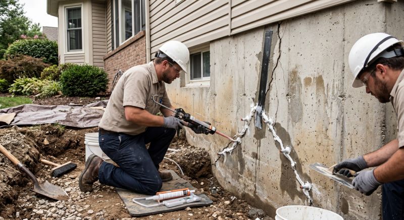Foundation Cracks Repair in Parke County, IN