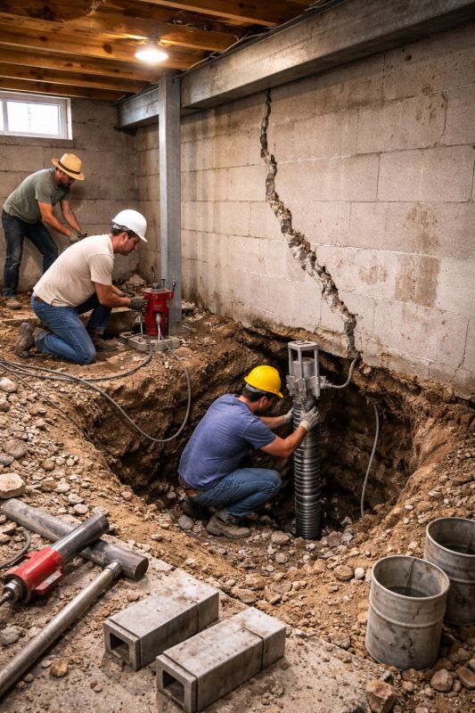 Foundation Structural Repair in Rockville, IN