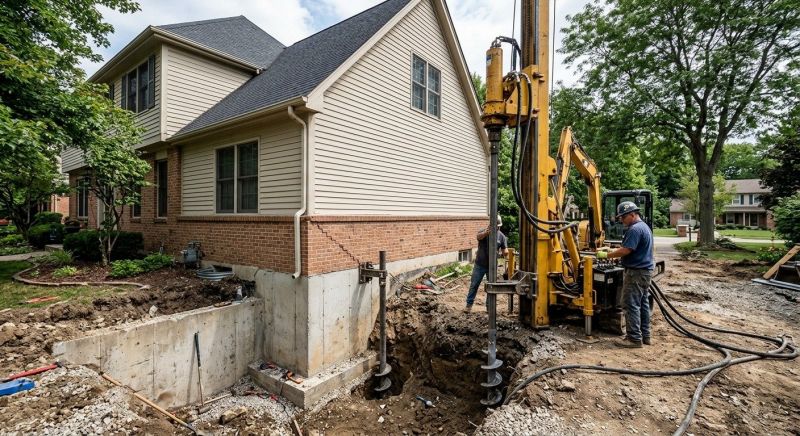 Helical Piers Installation in Parke County, IN