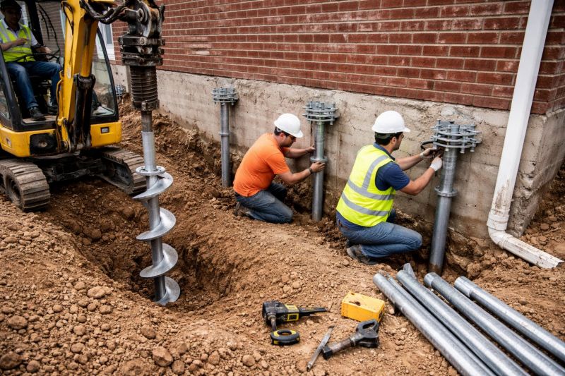 Helical Piers Installation in Parke County, IN