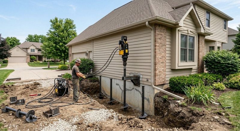 Helical Piers Installation in Parke County, IN