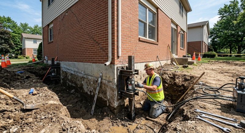 Sinking Foundation Repair in Cayuga, IN