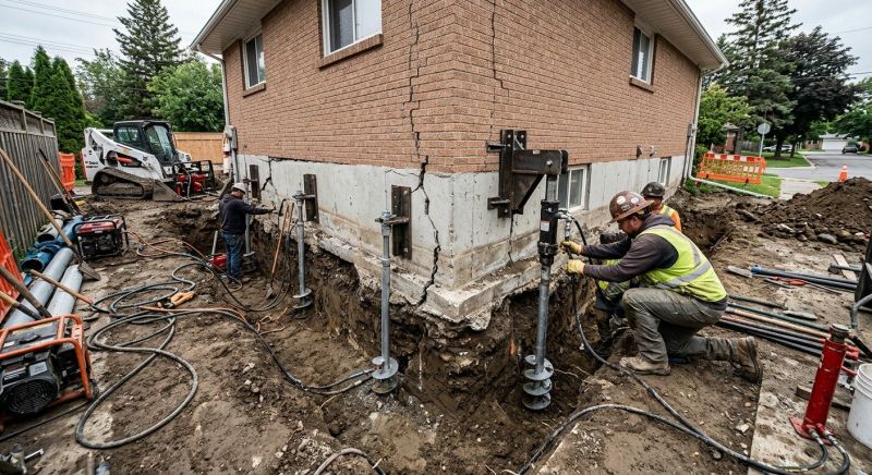 Sinking Foundation Repair in Parke County, IN